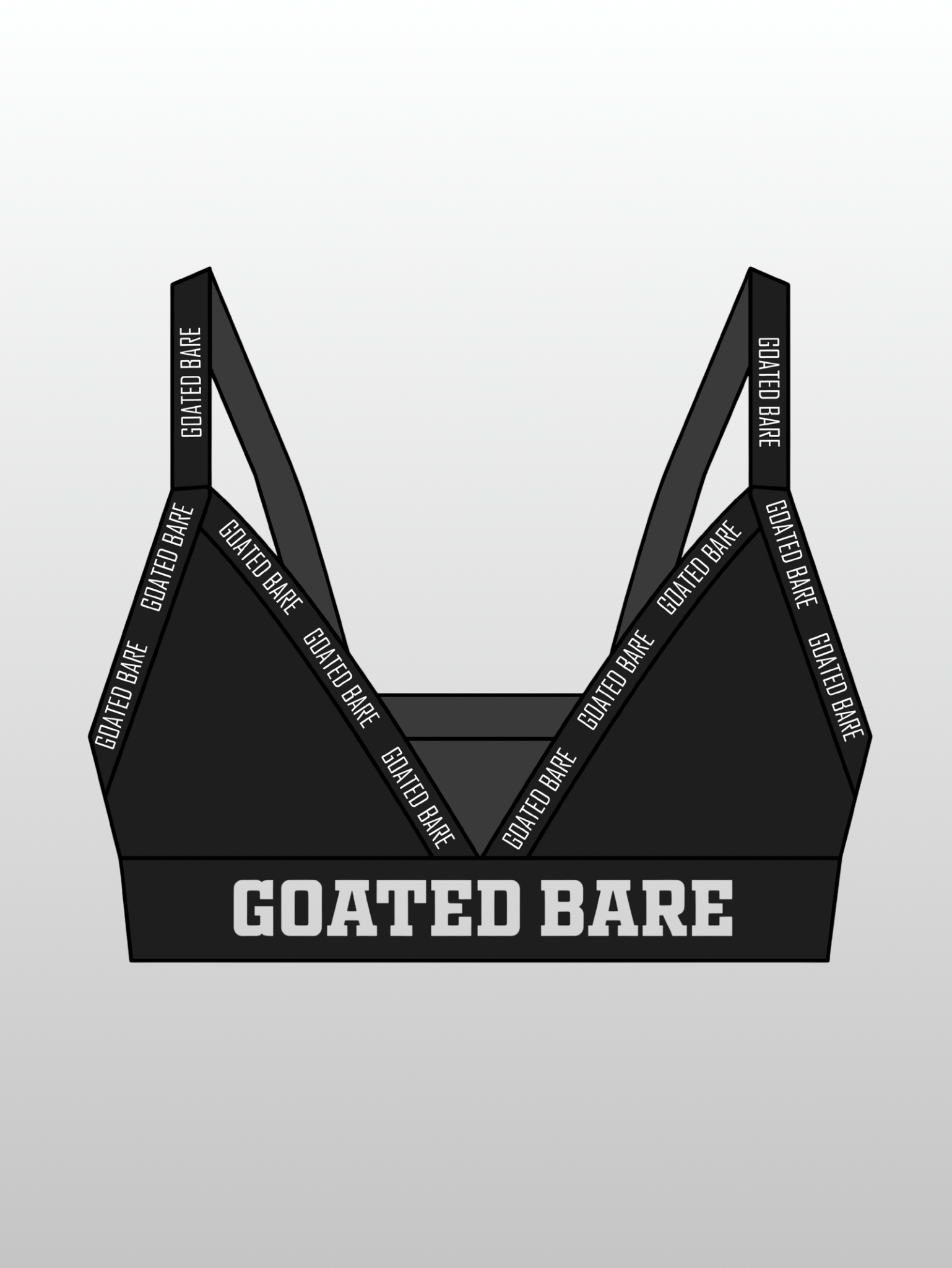Activewear bra top - Black – GOATED BARE