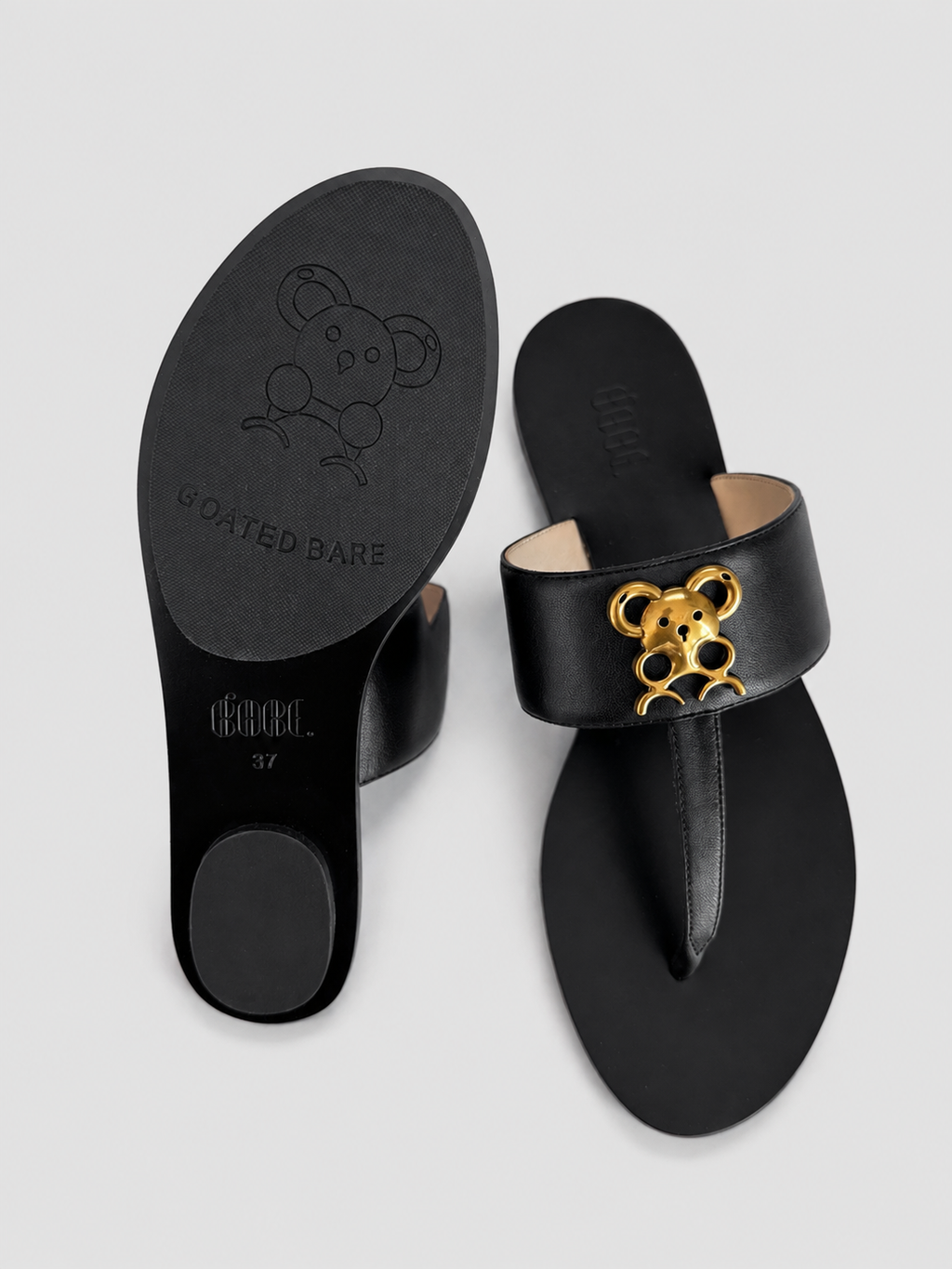 Goated Bare Sandals - Black