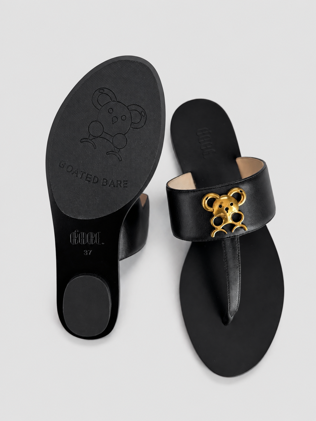 Goated Bare Sandals - Black