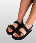 GOATED BARE MULES - BLACK